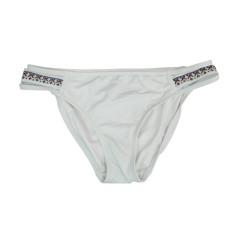 Victoria's Secret Pink Large White Bikini Swim Bottoms